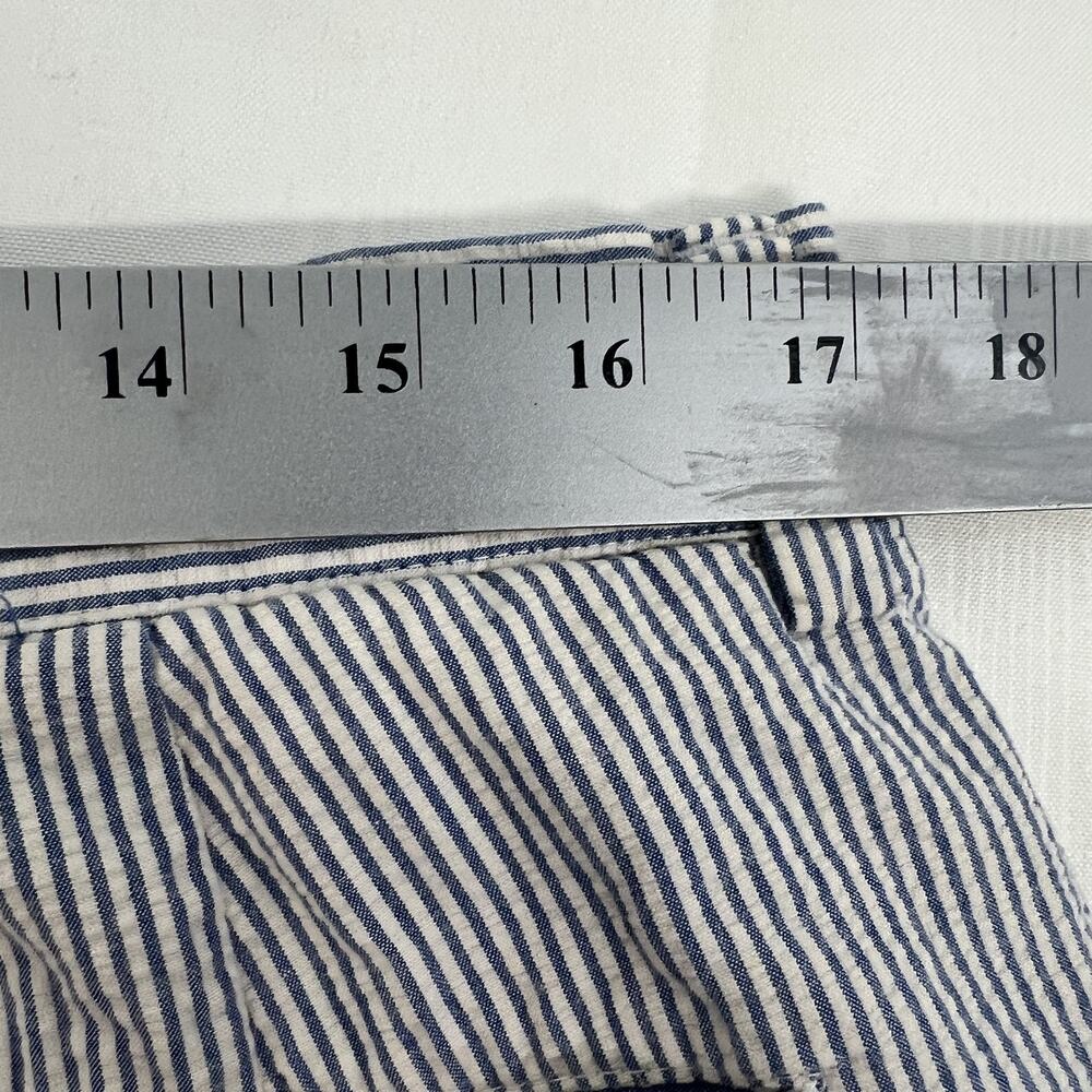 J. Crew Shorts Mens 36 Blue White Seersucker Cotton Striped Summer Classic - Picture 7 of 10